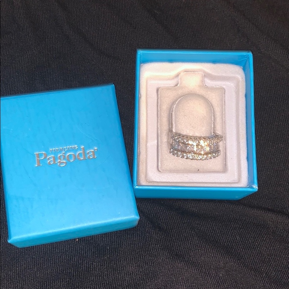 Sterling Silver Cocktail Ring Size 8